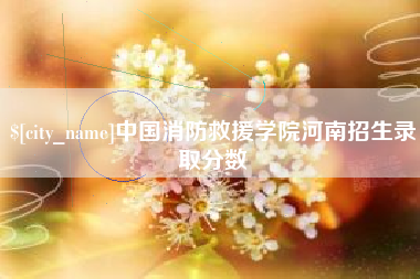 南阳中国消防救援学院河南招生录取分数