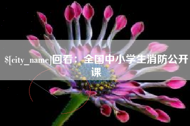 南阳回看：全国中小学生消防公开课