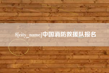 南阳中国消防救援队报名
