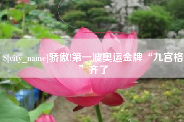 南阳骄傲!第一波奥运金牌“九宫格”齐了