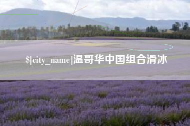 南阳温哥华中国组合滑冰