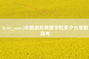 南阳中国消防救援学院多少分录取高考