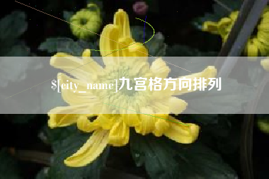 南阳九宫格方向排列