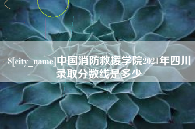 南阳中国消防救援学院2021年四川录取分数线是多少