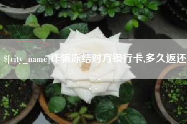 南阳诈骗冻结对方银行卡,多久返还