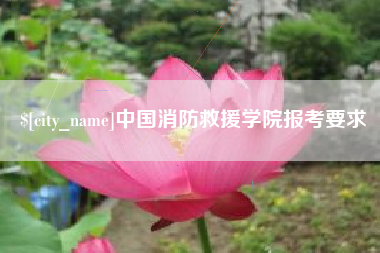 南阳中国消防救援学院报考要求