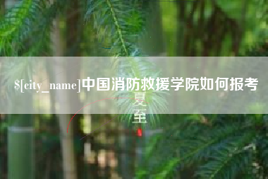 南阳中国消防救援学院如何报考