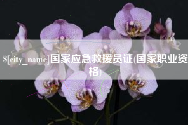南阳国家应急救援员证(国家职业资格)