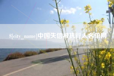 南阳中国失信被执行人名单网