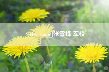 南阳张雪峰 军校
