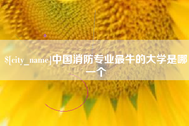 南阳中国消防专业最牛的大学是哪一个