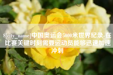 南阳中国奥运会5000米世界纪录-在比赛关键时刻需要运动员能够迅速加速冲刺