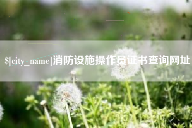 南阳消防设施操作员证书查询网址
