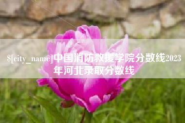 南阳中国消防救援学院分数线2023年河北录取分数线