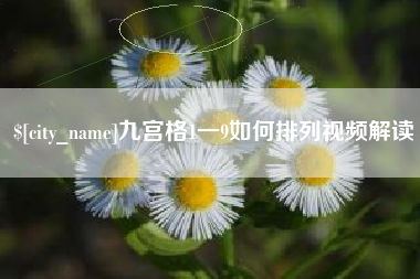 南阳九宫格1一9如何排列视频解读