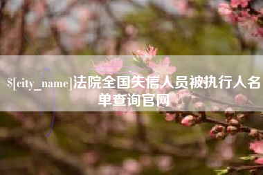 南阳法院全国失信人员被执行人名单查询官网
