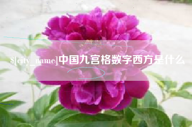 南阳中国九宫格数字西方是什么