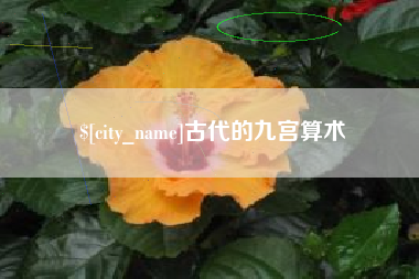 南阳古代的九宫算术