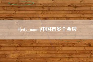 南阳中国有多个金牌