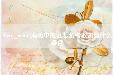 南阳消防中控证怎么考取需要什么条件