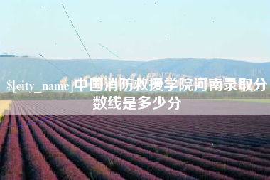 南阳中国消防救援学院河南录取分数线是多少分