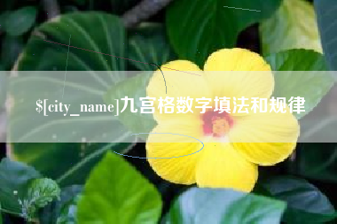 南阳九宫格数字填法和规律