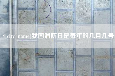 南阳我国消防日是每年的几月几号