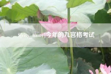 南阳今年的九宫格考试