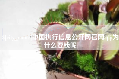 南阳中国执行信息公开网官网app为什么要钱呢